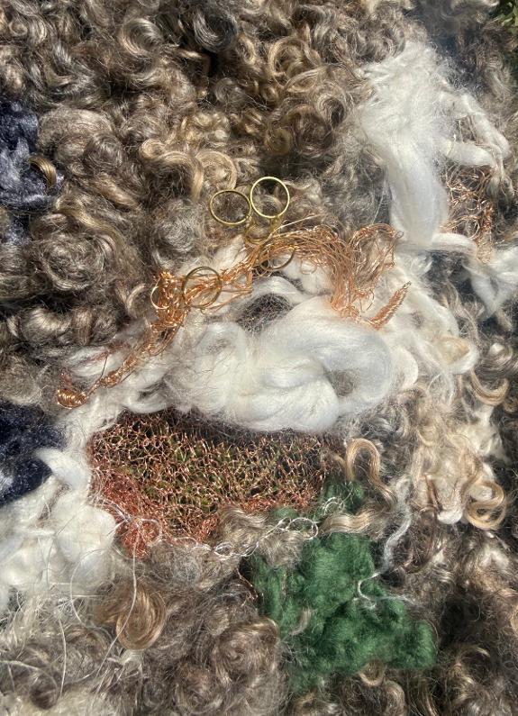 Untitled — copper & wool, detail